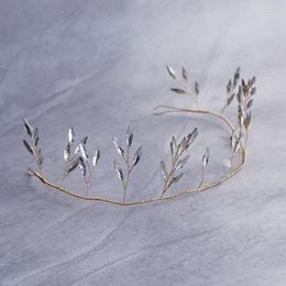 Hair Clips Simple Soft Crown Bridal Rhinestone Headband Tiara Gold Silver Colour Wedding Piece Women Ornament