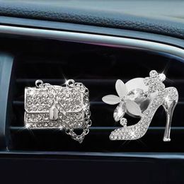 Car Air Freshener Car Air Freshener Auto Outlet Perfume Clip Bling Car Accessories Girls Purse High Heel Car Scent Diffuser Car Decoration 230605