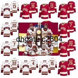 CC2604 18 Ryan Barrow Denver Pioneers 2022 NCAA Men's Ice Hockey National Champions Brett Stapley Glenn Anderson Emilio Pettersen Ian Mitchell Paul