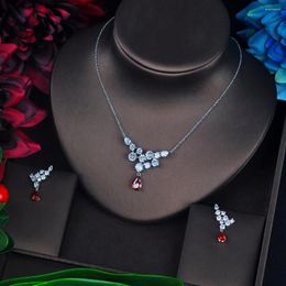 Necklace Earrings Set Fashion Luxury Cubic Zircon Small Jewelry For Women Bridal African Wedding Accessories N-666