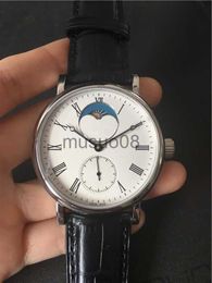 Other Watches New Fashion Style Dress watch Man automatic Watches black leather Men wristwatch 022 J230606