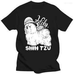 Men's T Shirts Create Cute Shih Tzu Shirt Men Cotton Women T-Shirts Crew Neck Streetwear