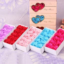 Decorative Flowers 10pcs/box Soap Scented Bath Body Petal Rose Flower Valentine'S Day Wedding Decoration Gift Festival Box