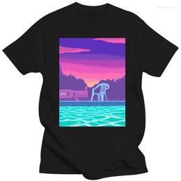 Men's T Shirts Classic Fashion Men 's Vaporwave Shirt Summer Swimming Pool