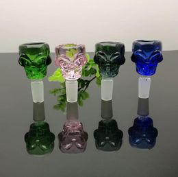 Smoking Pipes bongs Manufacture Hand-blown hookah Coloured Alien Glass Bubble Head Cigarette Accessories