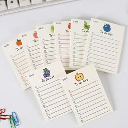 Simple Memo Pad Note Book Tearable Not Sticky Kawaii Decoration Notes Fruit Hand Account Message Paper To Do List