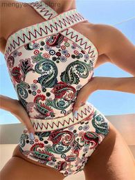 Women's Swimwear 2023 Sexy One Piece Bikinis Print Suit Swimwear Bikini Suit Sexy Swimsuit Stripes Vintage Swimming Suit For Women Swimsuit B111 T230606