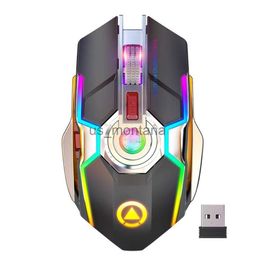 Mice A5 Ergonomic Wireless RGB Backlit 7 Buttons High Quality 1600DPI Gaming Mouse for PC Laptop J230606