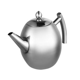 Teaware 1000/1500ml Tea Pot Heat Resistant Stainless Steel Teapot With Philtre Puer Kettle Infuser Office Teaware Sets Large Capacity