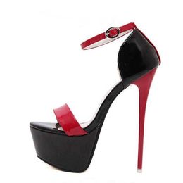 NXY Sandals Size 34-46 Summer Women Sexy Platform Fetish Stiletto High Heels Shoes Wedding Party Buckle Strap Ladies Pumps 230511