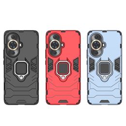 Car Holder Magnet Suction Cases For Huawei Nova 11 Pro 11 I Honor 90 Pro 80 SE 80SE Kickstand Metal Finger Ring Hard PC TPU Defender Hybrid Shockproof Phone Back Covers