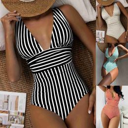 Women's Swimwear One Piece Swimsuit 2023 New Swimsuit Multicolor Printing Swimsuit Women V-neck Adjustment with Chest Pad One-piece Bikini m T230606