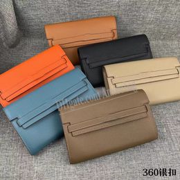 Luxury Designer Handbag Long Wallet Women's Leather Money Sand Envelope Handbag Purse Women Card holder Coin Purse Passport holder