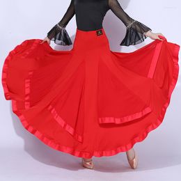 Stage Wear 2 Colors Ballroom Dance Skirt Adult Standard Dancing Competition Clothes Tango Practice Prom Waltz VDB6824