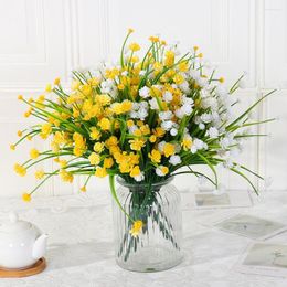 Decorative Flowers Babys Breath Artificial White Fake Flower Wedding Scene Decor Daffodil Living Room Home Decors Plants