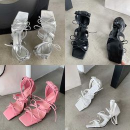 Summer Sandals Fashion Ankle Lace-up Women Designer Banquet Butterfly-knot Thin High Heels Gladiator Female Shoes 230511