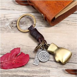 Key Rings Bronze Boxing Ring Retro I Feel About You Inspired Keychain Fashion Jewerly Will And Sandy Drop Delivery Jewellery Dhnj8