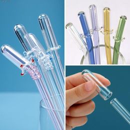 Drinking Straws 1X Glass Straw Tips Cover Reusable Cap Clear Lids Dust-Proof Plugs For Stainless Steel