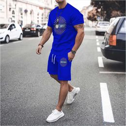 Tracksuits Men's shorts earth suits Ricard 3D printed vintage tops summer sportswear short sleeved T-shirts P230605