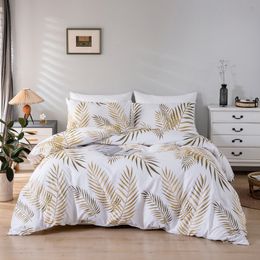 Bedding sets 3pcs Bedding Set Single Double Duvet Cover Sets Full Size Mirco Fibre Printed Quilt Cover Set and Pillowcases Twin Queen King 230605