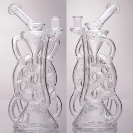 Vintage Swiss Recycler Glass Bong Water Smoking pipe hookah Oil Dab Rigs 11INCH Original glass factory made can put customer logo by UPS DHL CNE