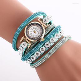 Wristwatches Fashion Women Watch Diamond Bracelets For Clock Ladies Leather Watches Casual Relogio Feminino