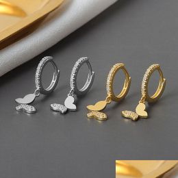 Dangle Chandelier Sier Gold Punk Hiphop Geometric Pendant Hoop Earrings For Women Party Jewellery Accessories Wholesale Drop Delivery Dhjb3