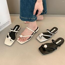 Slippers Bailamos Summer Brand Women Fashion Clip Toe Soft Flats Shoes Ladies Comfort Elegant Beach Sandalias Mujer