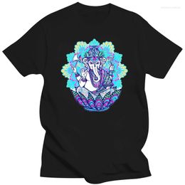 Men's T Shirts Ganesha Coloured Mandala Art MENS SHIRT HINDU INDIA GANESH GOD IDOL High Quality Tee Tshirt