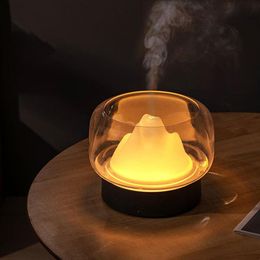 Humidifiers Highcapacity Air Humidifier Aroma Essential Oil Diffuser for Home Bedroom Office with LED Night Lamp Silent Incense Diffuser