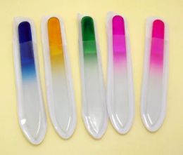 Wholesale New 20PCS GLASS NAIL FILES CRYSTAL NAILL BUFFER 14CM with white box packing