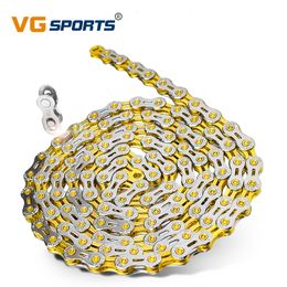 Bike Chains VG Sports 8 9 10 11 12 Speed Velocidade Bicycle Chain 8s 9s 10s 11s 12s EL Half Hollow MTB Mountain Road Bike Chains Bike Parts 230606