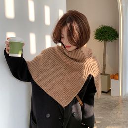 Bow Ties Fashion Women Shirt Detachable Collar Neck Guard Decorative Girls Autumn Winter Fake Female Knitted Shoulder Wraps Cape