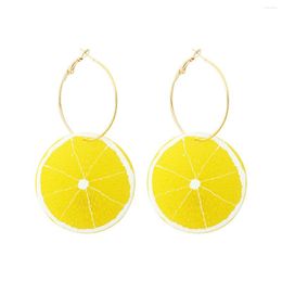 Dangle Earrings Girlgo Summer Style Fresh Lemon For Women & Girls Fruit Resin Jewellery