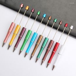 40pcs B Style Beaded Ballpoint Pen For DIY Gift Beadable Pens Student Cute Stationery School Office Supplies