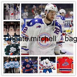 MMag Custom Men Rochester Americans Jersey 77 peterka 22 quinn 72 Mcinnnis 81 Murray 25 Ruotsalaimen 26 jobst 7 Prow 11 Kevin Porter 45 Warren