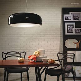 Pendant Lamps Italian FlosSmithfield Simple Pendent Lamp Modern Dining Room Study Bedroom Table Decoration Black Chandelier 48cm