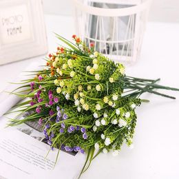 Decorative Flowers 1 Bundle Artificial Plants Grass Flower Mantianxing Simulation Wedding Decoration For Home Party Office