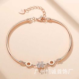 Charm Bracelets Necklaces 999 Man Waist Sterling Silver Female Couple Bracelet Small Design INS High Grade Feeling Friend Handicraft