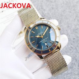 mens automatic mechanical watches classic style 46mm big dial full stainless steel mesh strap top quality Self-wind Fashion Wristw278A
