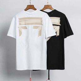 Luxury Men's Classic t Shirts Brand Offs Black T-shirts Back Arrow x Printd Women Tops Tees Couples Sport Loose Large Fat Eur Size T-shirt Hip Hop Short Sleeve Tshirt 16ee