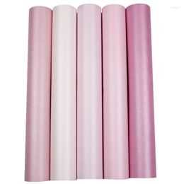 Wallpapers Solid Home Decor Modern Color Pink Silk Wallpaper For Walls Girls Bedroom Non Woven Wall Paper Roll Decorative