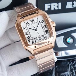 Other Watches Mens Silver Case luxury watches Mechanical Mens Watch White dial SelfWinding 40mm Square Stainless Steel Metal Strap Casual Watches Sport J230606