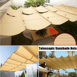 Shade Beige Wave Sun Net Garden Plant Sunshade Courtyard Pavilion Pergolas Canopy Shading Cloth Outdoor Awning