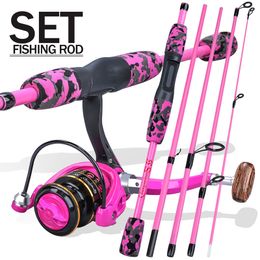 Rod Reel Combo Sougayilang 1.70m Fishing Rod Combo Portable 5 Section Carbon Fiber Fishing Pole and 1000-3000 Spinning Reel Fishing Tackle Set 230606