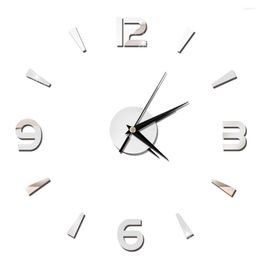 Wall Clocks Clock Sticker 1mm Acrylic Mirror Watch Decor DIY Modern Home Office Room