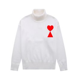 Yeni Unisex Erkek Kazak Tasarımcısı Amis Sweater Kadın Moda Lüks Marka Kazak Gevşek A-line Küçük Kırmızı Kalp Çift Tembel Top High Boyn 89