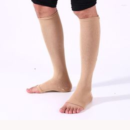 Sports Socks 1 Pair Unisex Compression Stockings Stovepipe Knee Leg Support Elastic Sleep Varicose Veins