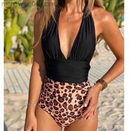 Women's Swimwear Sexy Patchwork One-Piece Large Swimsuits Closed Women Plus Size Swimwear For Pool Beach Body Bathing Suit Female Swimming Suit T230606