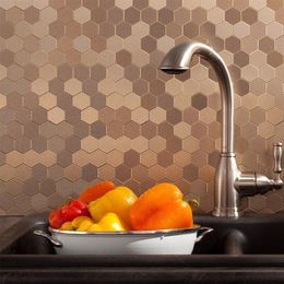 Peel And Stick Backsplash Beige And Silver Kitchen Tile Sticker Mosaic 3d Wall Panel KTV Hotel Bar Self Adhesive Wall Stickers